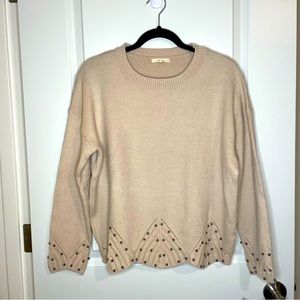 NWOT Le Lis- Akeela Beaded Trim Pullover, size L